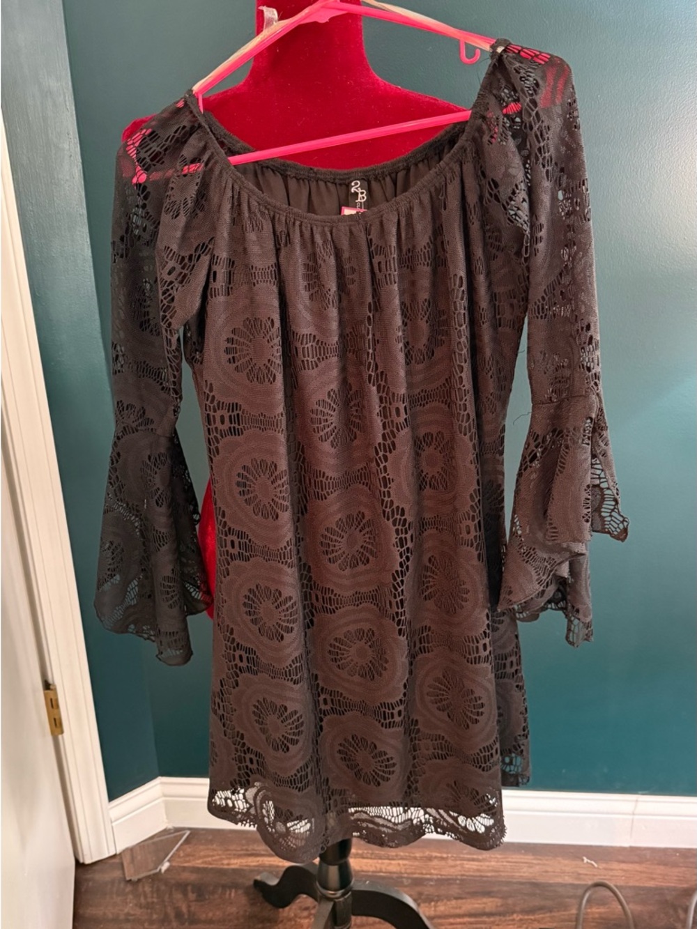 Hourglass Black Lace Long Sleeve Dress